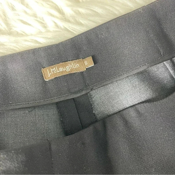 J. McLaughlin Black Wool Straight Leg Pants Size 6 - Picture 3 of 7